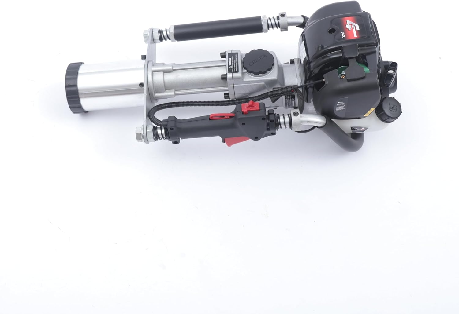 32.6CC 2 Stroke Gas Powered T-Post Driver, 0.9KW Gas Post Pounder Pile Driver, Single Cylinder Air Cooled Fence Post Driver with Hand Pull Start & 0.23 Gal Fuel Tank for Gardening (4-Stroke/ 37.7CC)