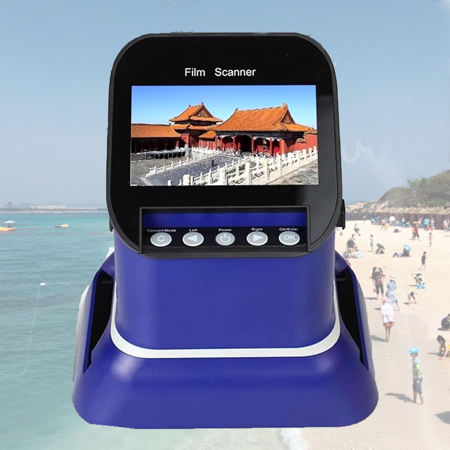 Digital Film&Slide Scanner, 4.3' High Resolution Slide Viewer, Convert 35mm, 135, 120, 126, 127 Negative&Slides to Digital JPEG, with 8G Memory Card&22 Million Pixels, Film Scanners, for Trips
