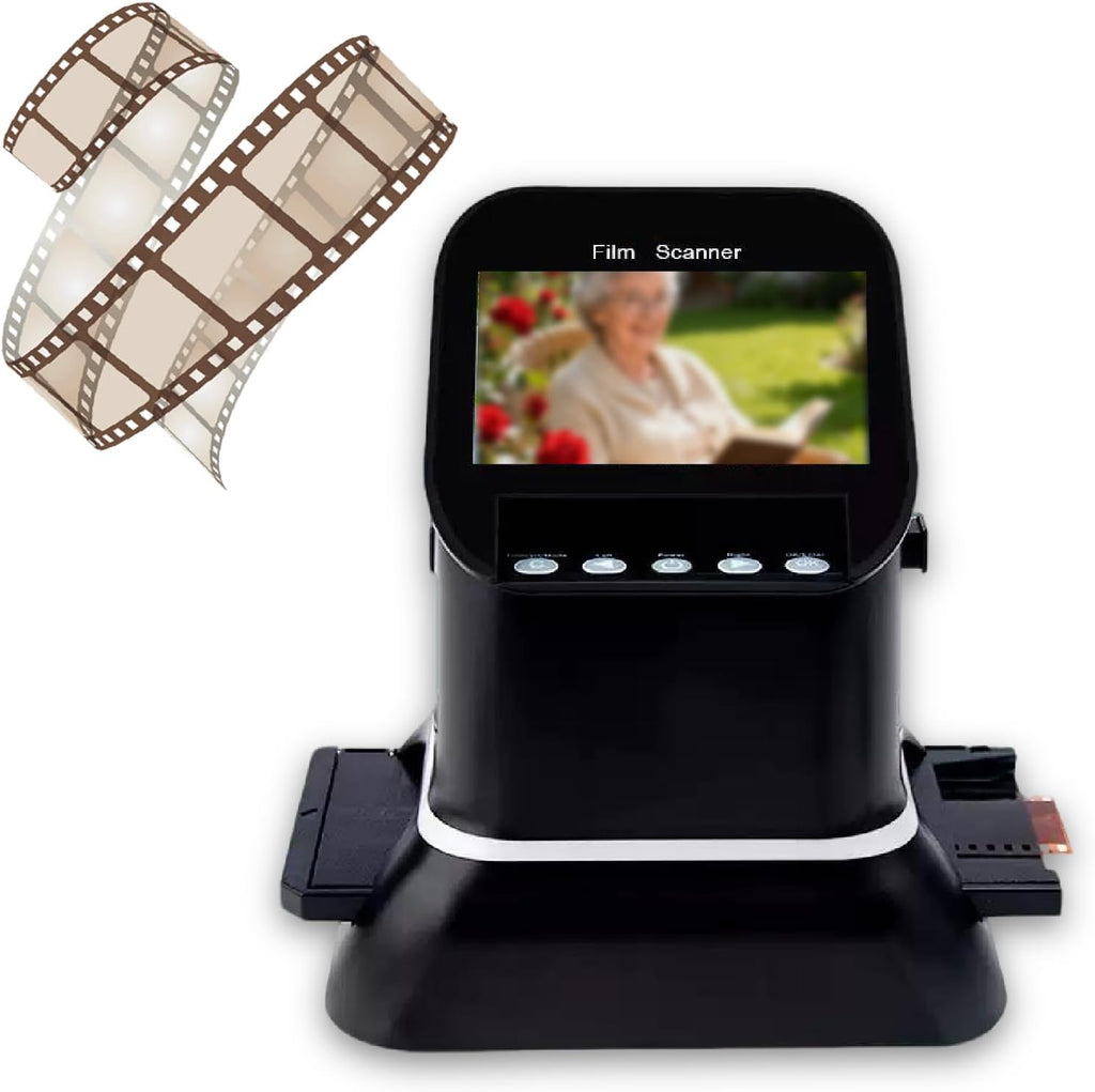 Digital Film and Slide Scanner, with Large 4.3' Display, Convert 35mm, 135, 126, 127 Negative & Slides to Digital JPEG,High Resolution Slide Viewer