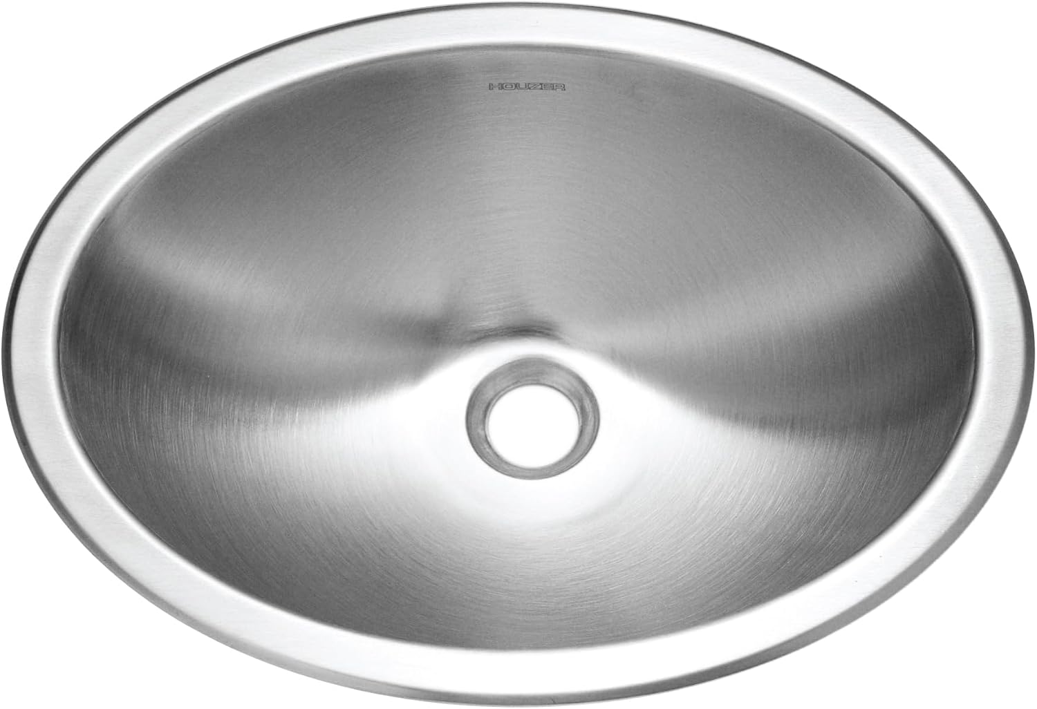 Houzer Opus Stainless Steel Bathroom Sink - 18 inch Undermount Oval Bowl Bathroom Sink without Overflow, Durable & Versatile, Essential for Home & Apartment, Nested 10-Pack - CH-1800-10