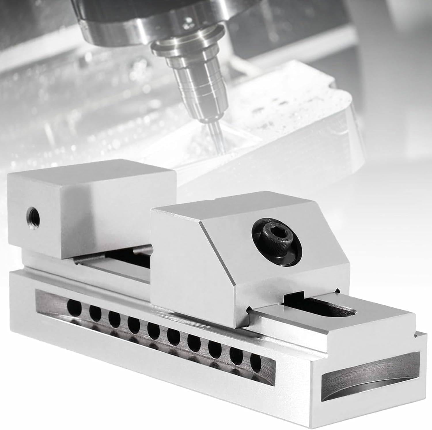 Precision Tool Vise 0.005Mm Precision Milling Vise Screwless Opening Toolmaker Vise Machinist Clamping Vise For Grinding Milling Machine 5inch (4in)