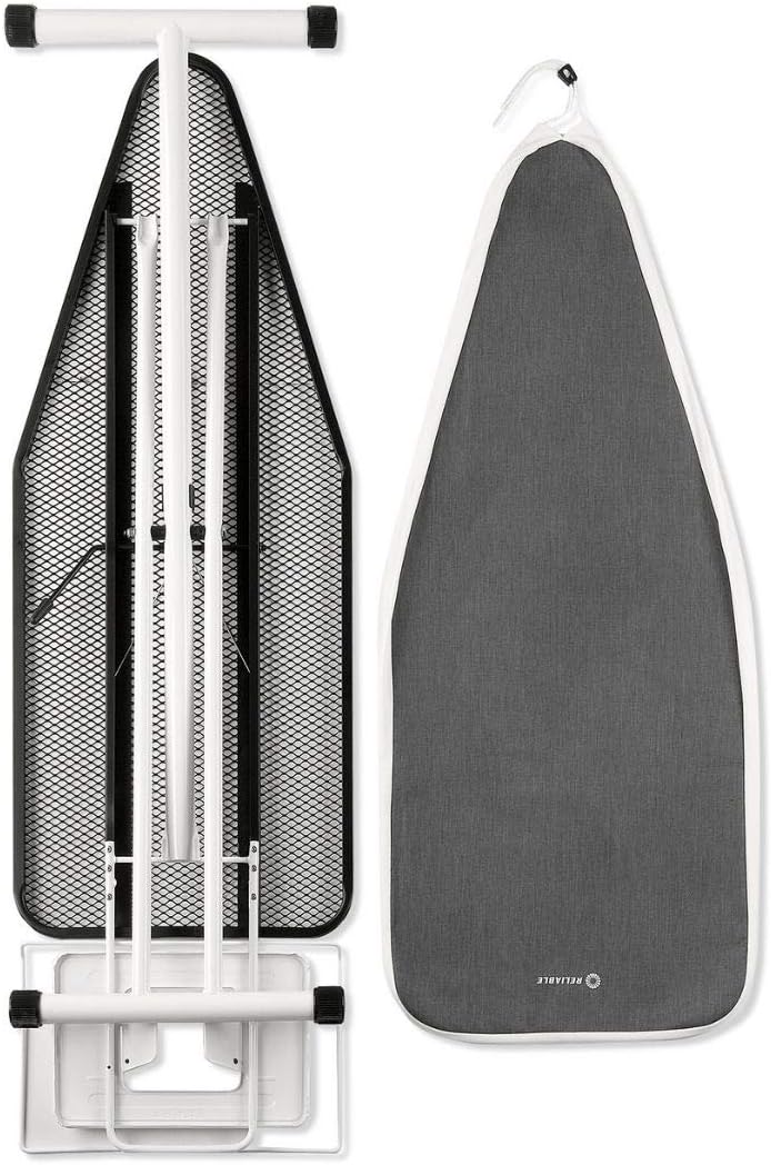 Reliable 120IB Home Ironing Board 19' X 47.5' Made in Italy Portable Ironing Board with Vera Foam Memory Foam Cover, 7 Step Height Adjustable, Heavy-Duty Tube Frame Construction, Strong Iron Rest