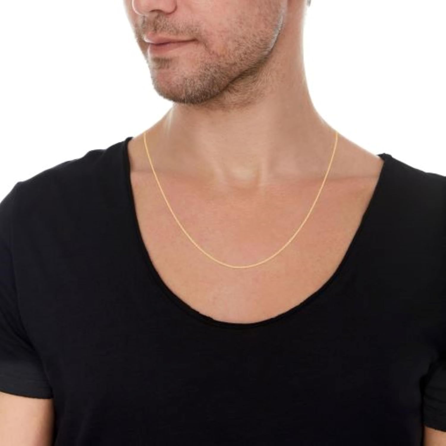 Floreo 10k Yellow Gold, White Gold, or Rose Gold 0.68mm Double Extendable Solid Diamond Cut Cable Chain Adjustable Necklace, 16' - 17' - 18 Inch