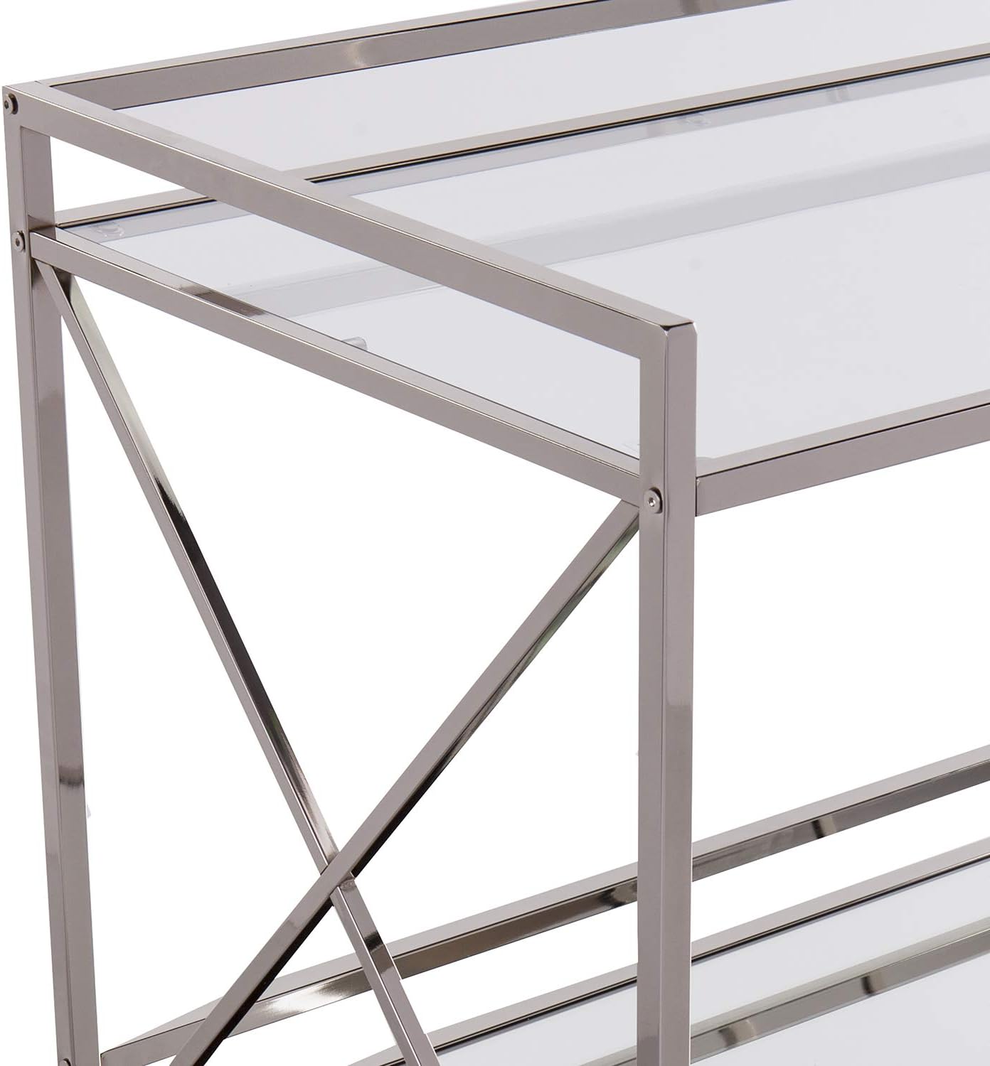 SEI FURNITURE Southern Enterprises Maxton Bar cart, Polished Silver