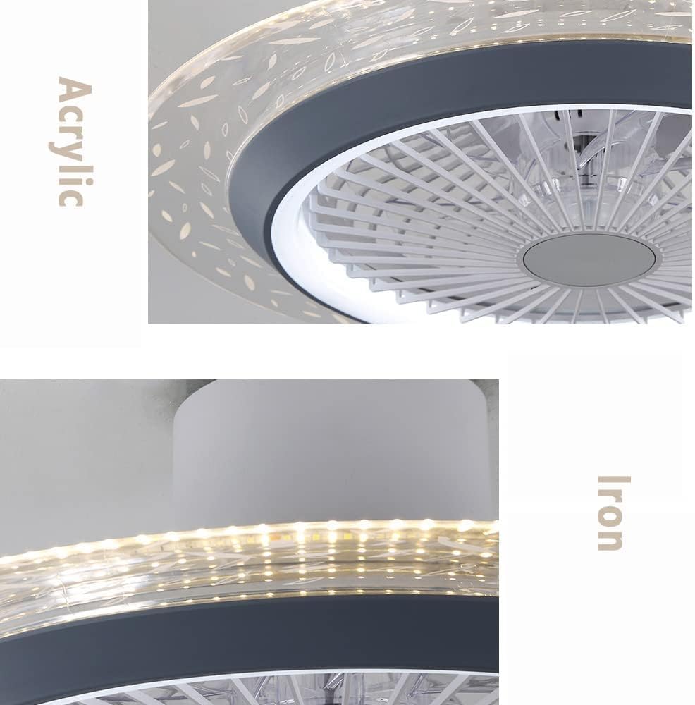 Ceiling Fan Light Ceiling Fan Light Dimmable Ceiling Fan Lamp Enclosed Mute Pendant Light Fan Retro Led Lighting Ceiling Light Fixtures Elegant and Practical