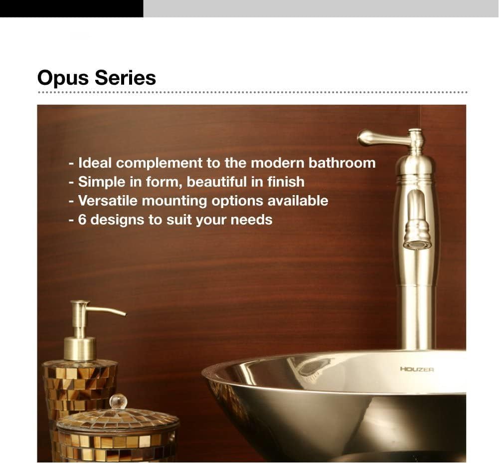 Houzer Opus Stainless Steel Bathroom Sink: 18 Inch Undermount Oval Bowl without Overflow, Optional Grid Drain, Durable & Versatile, Essential for Home & Apartment: CH-1800-1