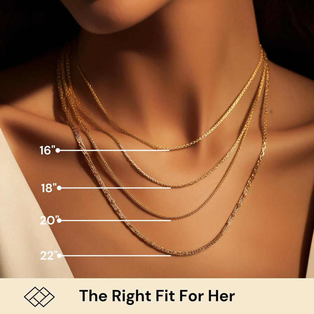 Italian Fashions 14K, 10K Yellow or White or Rose Solid Gold Italian Diamond Cut 0.8 mm-1.2 mm Rope and Mirror Cable Chain Necklace Thin & Strong gold chain Thin And Lightweight MADE IN ITALY