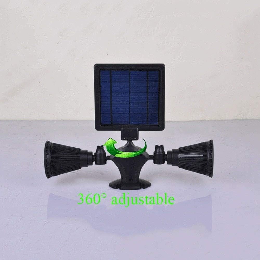 Wall Mounted Light 360° Rotation Solar Exterior Wall Spotlights Outdoor Waterproof IP55 Garden Lawn Table Lamp Lantern American 2-light Landscape Patio Terrace Decoration Lighitng Fixture Readin