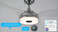 56-inch Indoor/Outdoor Smart Ceiling Fan, Dimmable LED Light Kit & Remote Control, Compatible with Alexa/Google Home/Siri