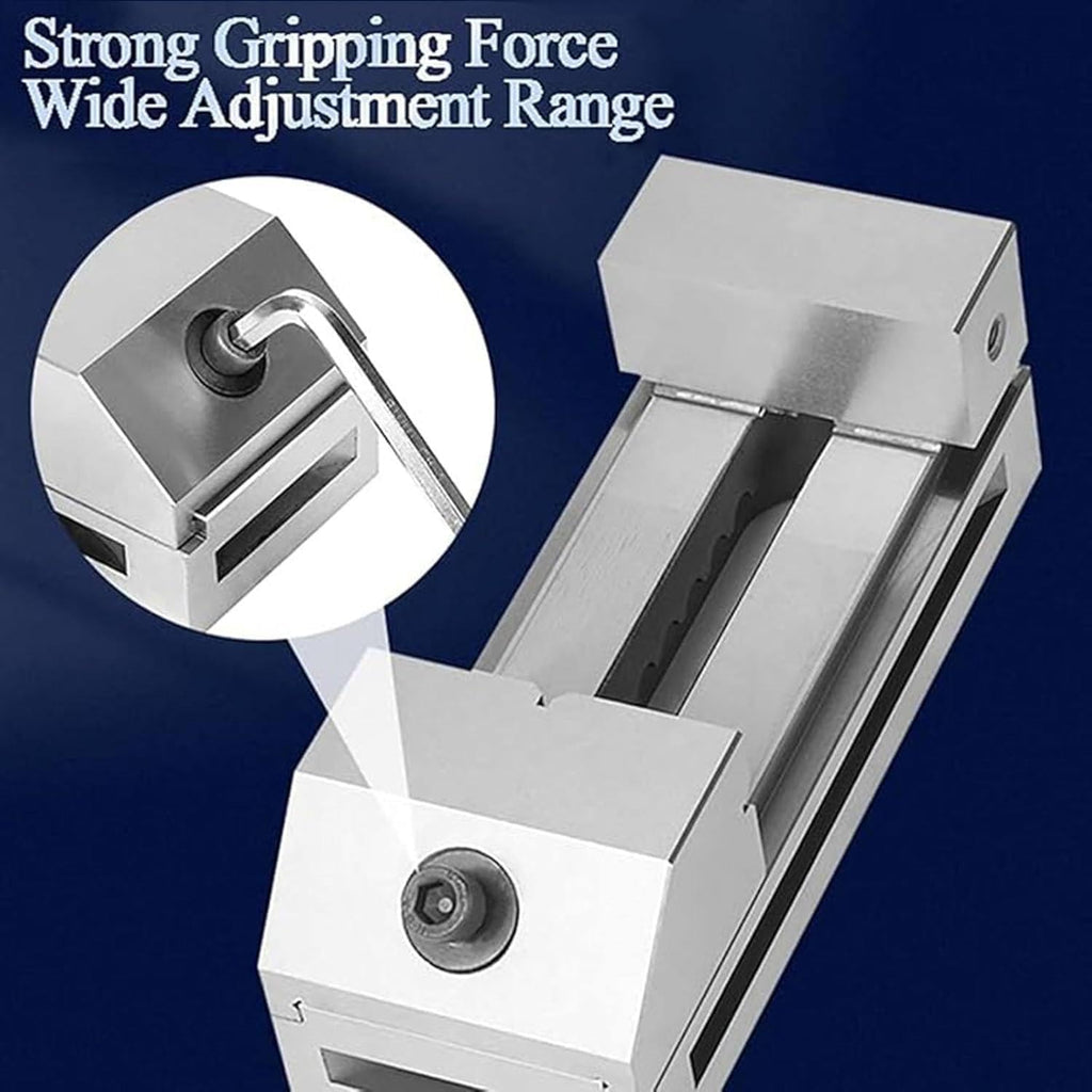 Precision Tool Vise 0.005Mm Precision Milling Vise Screwless Opening Toolmaker Vise Machinist Clamping Vise For Grinding Milling Machine 3inch (4in)