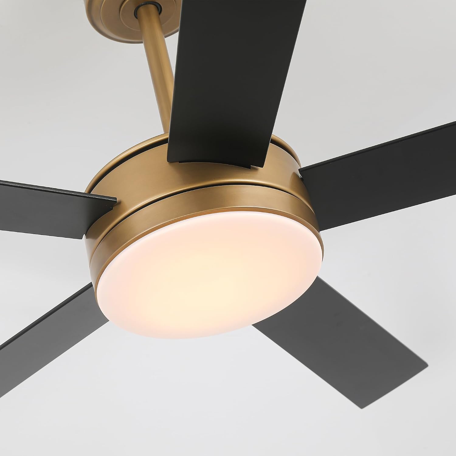 48 Inch Gold Ceiling Fan with Lights, Black & Gold Modern Ceiling Fan with Remote/APP for Bedroom Living Room, 3CCT, Reversible DC Motor, 6 Speeds, Timer, Quiet Indoor Ceiling Fan