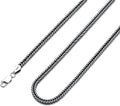 Franco Chain Sterling Silver Foxtail Necklace for Men 2mm 3mm Diamond Cut Chain for Men Women