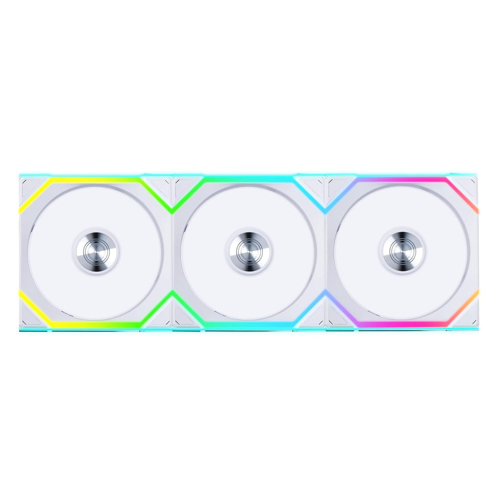 Lian Li UNI Fan SL Wireless (Reverse Blade) 120mm ARGB Fan - Triple Pack - 2.4 GHz Wireless Signal for RGB & Fans Control - Daisy-Chain Design - Controller Included and Required - White (12RSL1W3W)