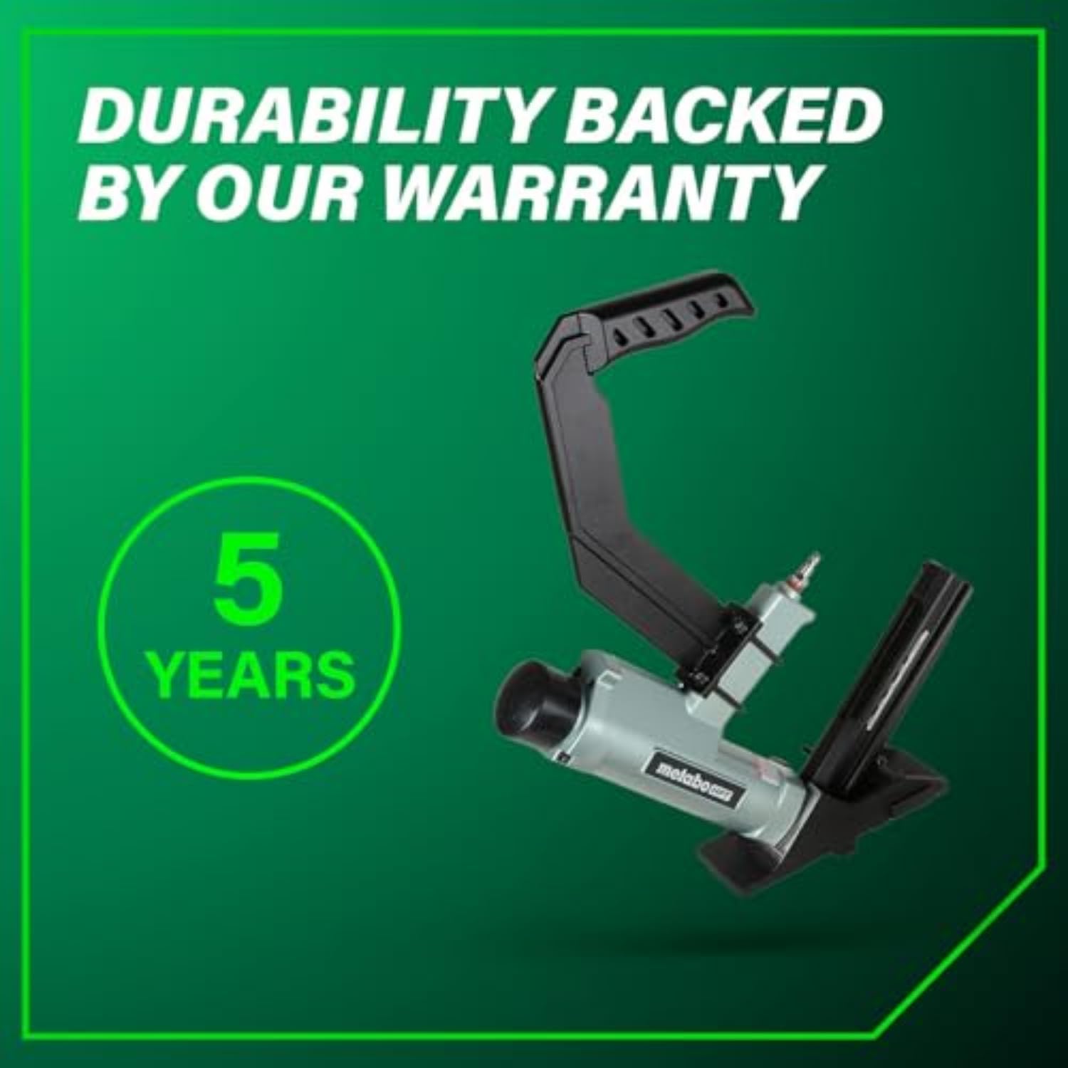 Metabo HPT Flooring Stapler, Pro-Preferred Pneumatic Power Nailers in Flooring Tools, Power Stapler with Detachable Long-Reach Handle, 15.5 Gauge, 1/2' Staples, Length 1' to 2', N5010AB