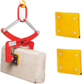 Feeding Mats Stone Carrying Clamps Heavy Duty, 573 617 716 Lbs Rock Clamp Lifter W/Rubber Pad For Marble/Concrete Curbs/Granite Slab, Block Lifting & Transporting Tool(Opening size 4.7-9.4in/12-24C