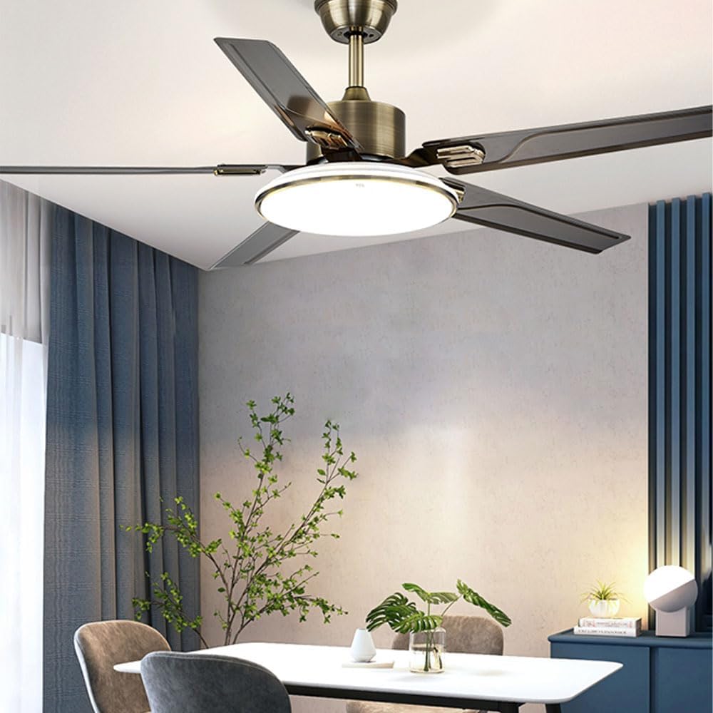 Ceiling Fans with Lights and Remote 42 Inch Smart Ceiling Fan with Light 3 Color Dimmable Low Profile Ceiling Fan with Light Outdoor Ceiling Fans for Patios with Light