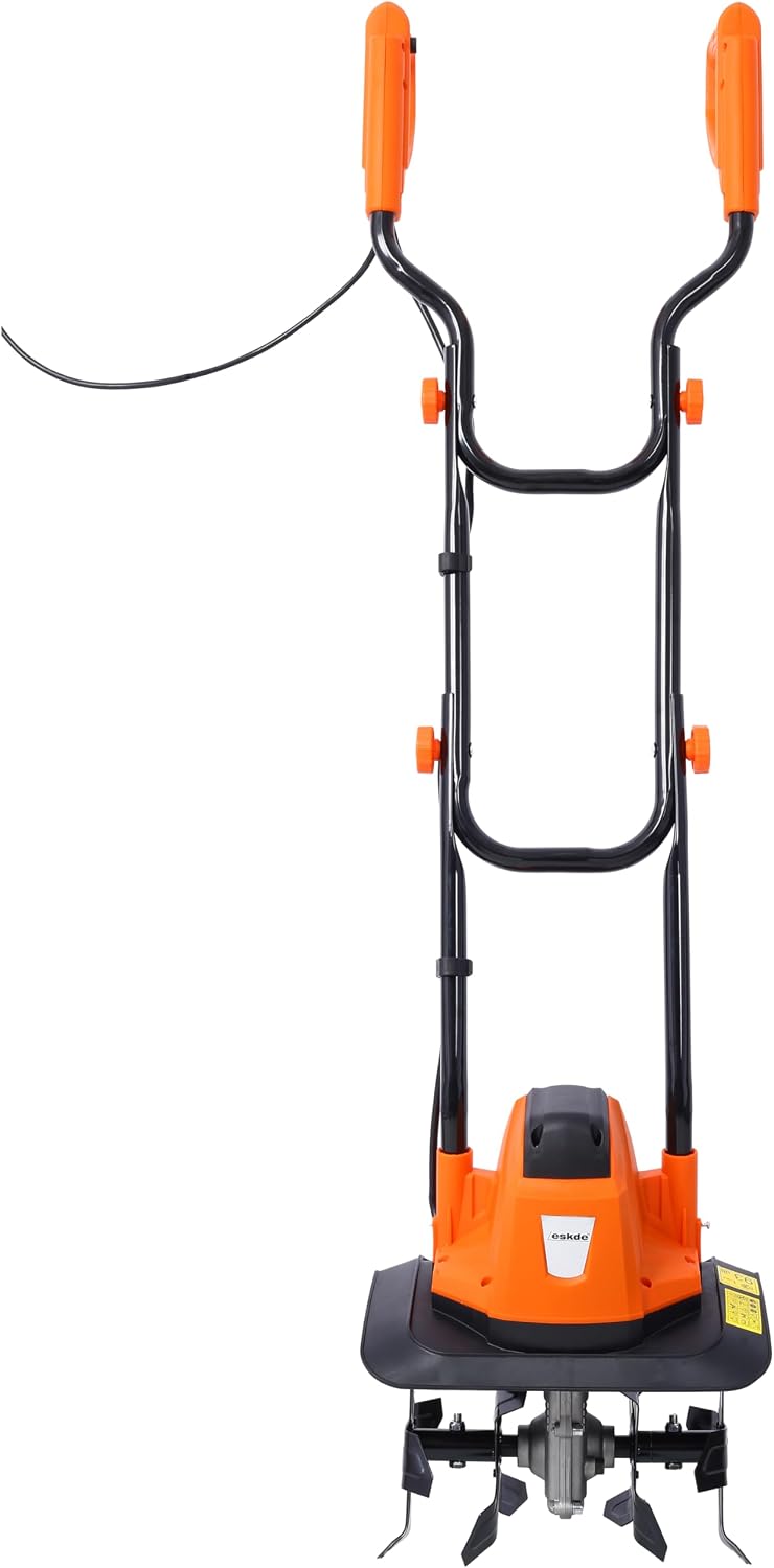 Electric Tiller Rotavator and Cultivator for Garden - Powerful 1050W for Ground Preparation | 32cm Cultivating Width, 22cm Depth Garden Tiller Cultivator Rotovator