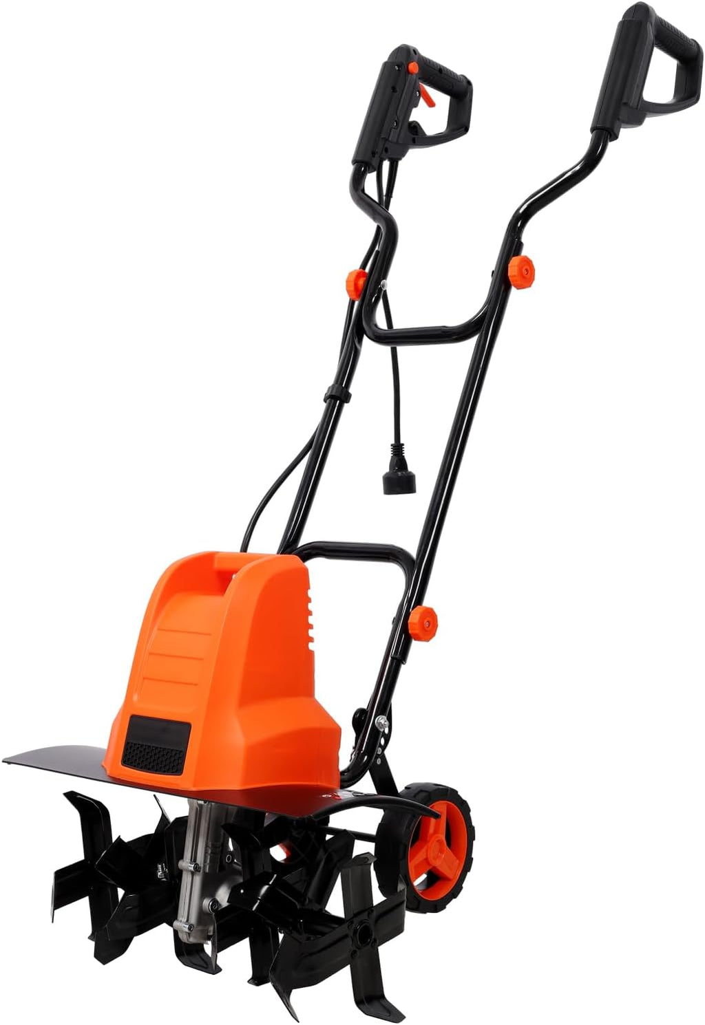 13.5AMP Electric Tiller with 24 Steel Tines, Adjustable Wheels, 18-Inch Width for Garden Lawn Yard