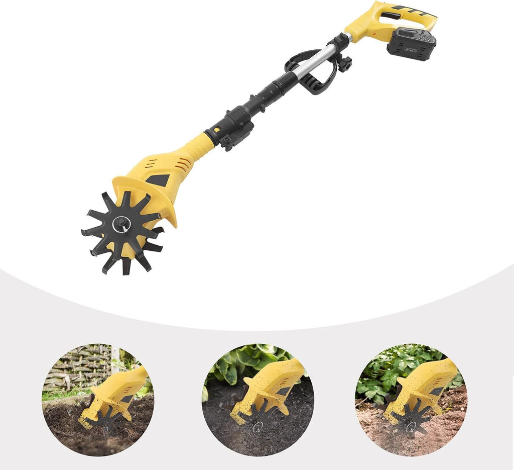 TFCFL Cordless Garden Tiller Electric Cultivator Rototiller Yard Lawn Power Tools 20V (20V)