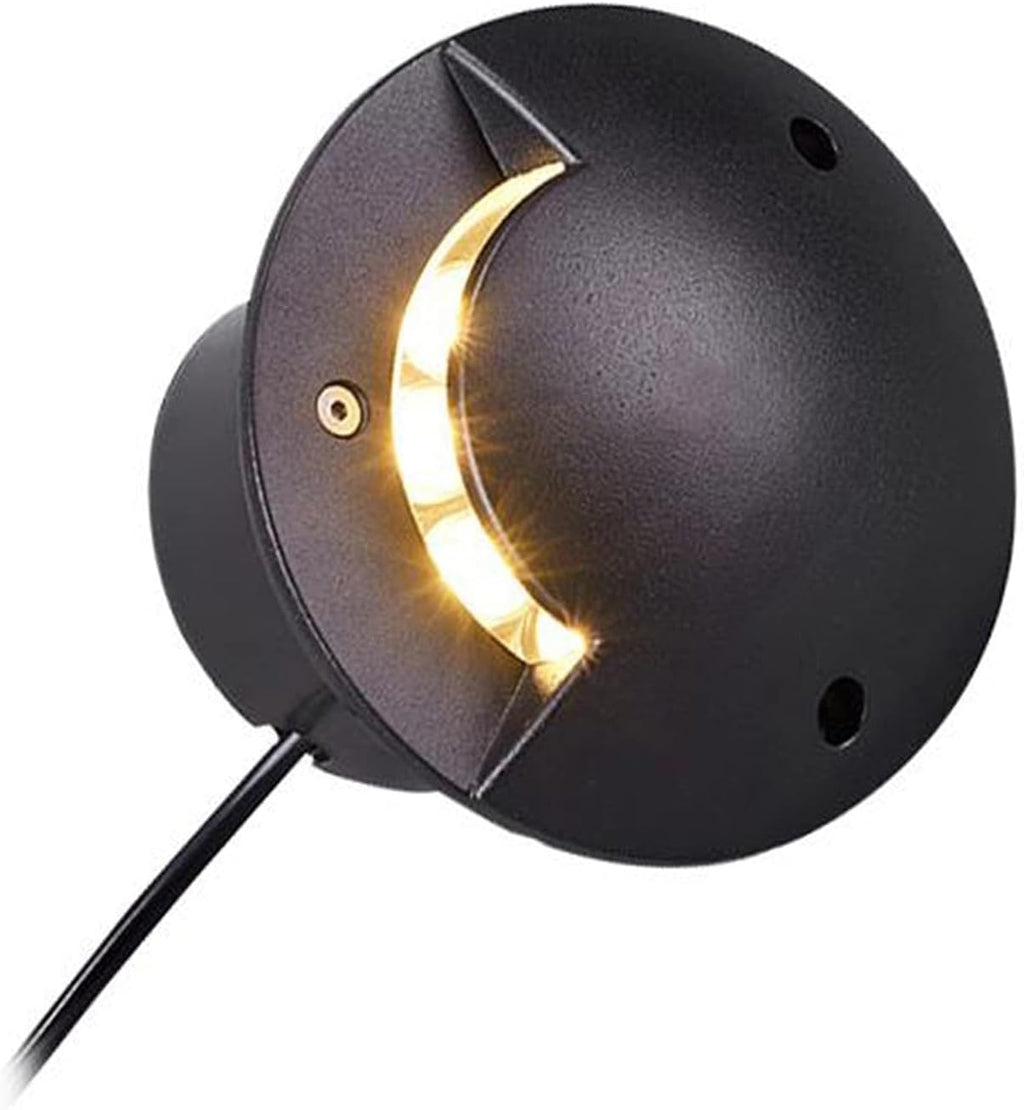 YANYO 2pcs 3W Garden Buried Light, Surface Mount Spotlights, Waterproof LED Deck Lights, Modern Outdoor Landscape Step Lamp, Aluminum Housing Fence Lights Wired (Color : Warm White, Size : 111-110V)