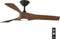 Progress Lighting Ryne Collection 52-Inch 3-Blade Woodgrain LED DC Motor Transitional Indoor/Outdoor Ceiling Fan, Brown