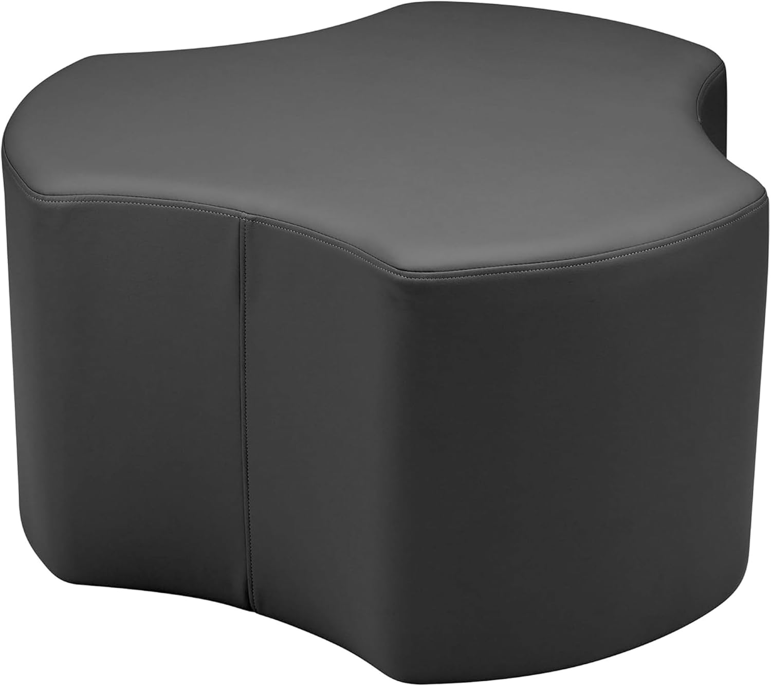 FDP Pro Series Cog Accent Ottoman (18' Height) Hand Upholstered Commercial Furniture for Hotel Lobby, Office, Restaurant, Home and More Collaborative and Configurable Seating - Black