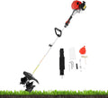 Gas Power Garden Tiller 52CC 2-Stroke Garden Cultivator 10 Inch Tilling Width, 3.5 Inch Tilling Depth Mini Tiller Cultivator for Efficient Soil Conditioning on Dry Land, Hard Soil & Wetlands