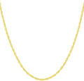 Italian Fashions 14K, 10K Yellow or White or Rose Solid Gold Italian Diamond Cut 0.8 mm-1.2 mm Rope and Mirror Cable Chain Necklace Thin & Strong gold chain Thin And Lightweight MADE IN ITALY