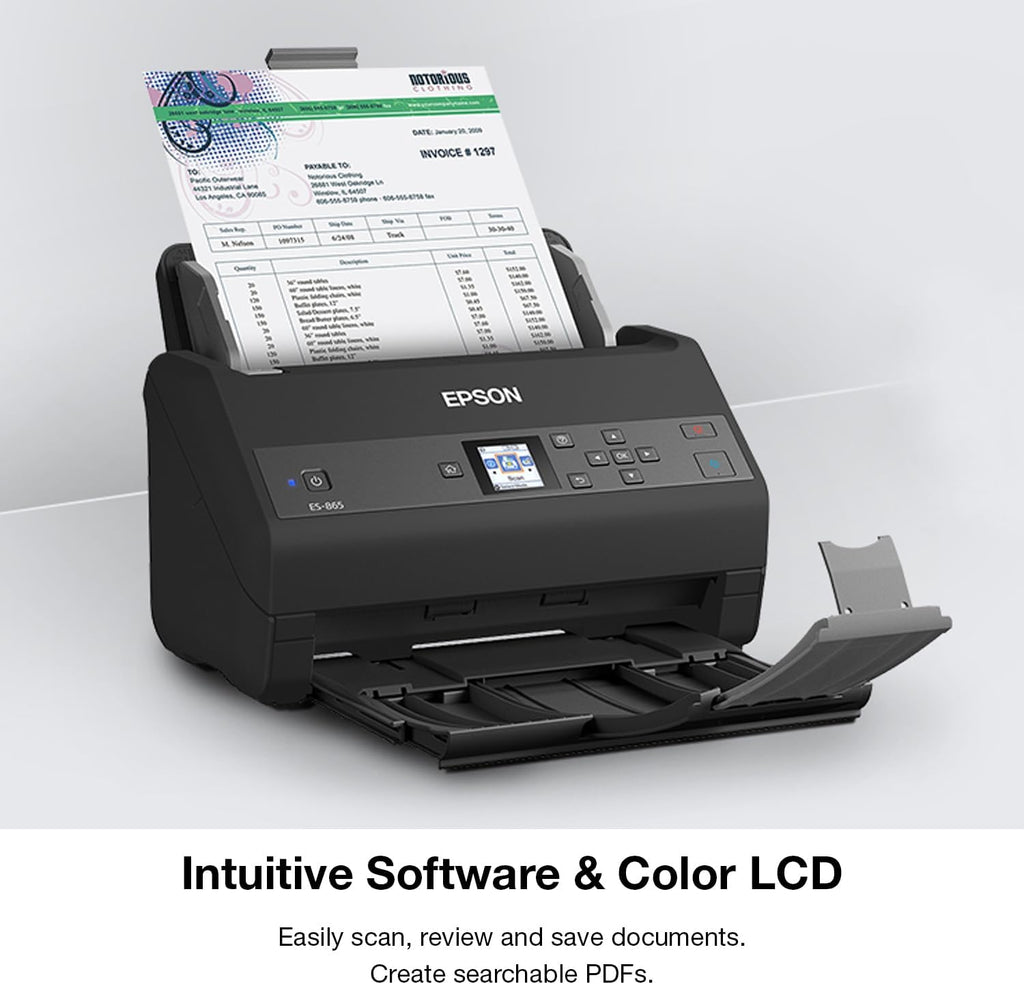 Epson Workforce ES-865 High Speed Color Duplex Document Scanner with Twain Driver