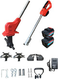 Electric Tiller Cultivator Lightweight, 24cm Depth, 30cm Width, 2 Battery Operated - Digital Display, Ergonomic Handle, Garden for Gardening Use