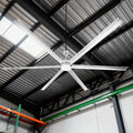 96 Inch Large Ceiling Fan with Light, Ultra High Airflow 11000 CFM 110 RPM DC Motor, 6 Aluminum Blades, 6 Speed Reversible, Remote Control, Covered Outdoor Patio & Large Room,CF06BN-96