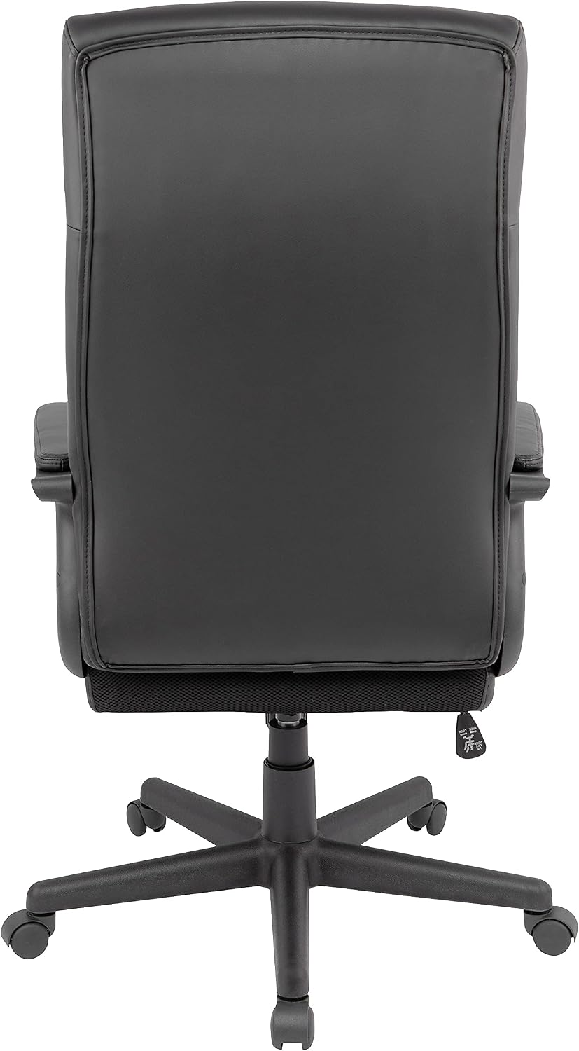 STAPLES Rutherford Ergonomic Manager & Executive Office Chair, High Back Swivel, Adjustable Height, Luxura Faux Leather, Black