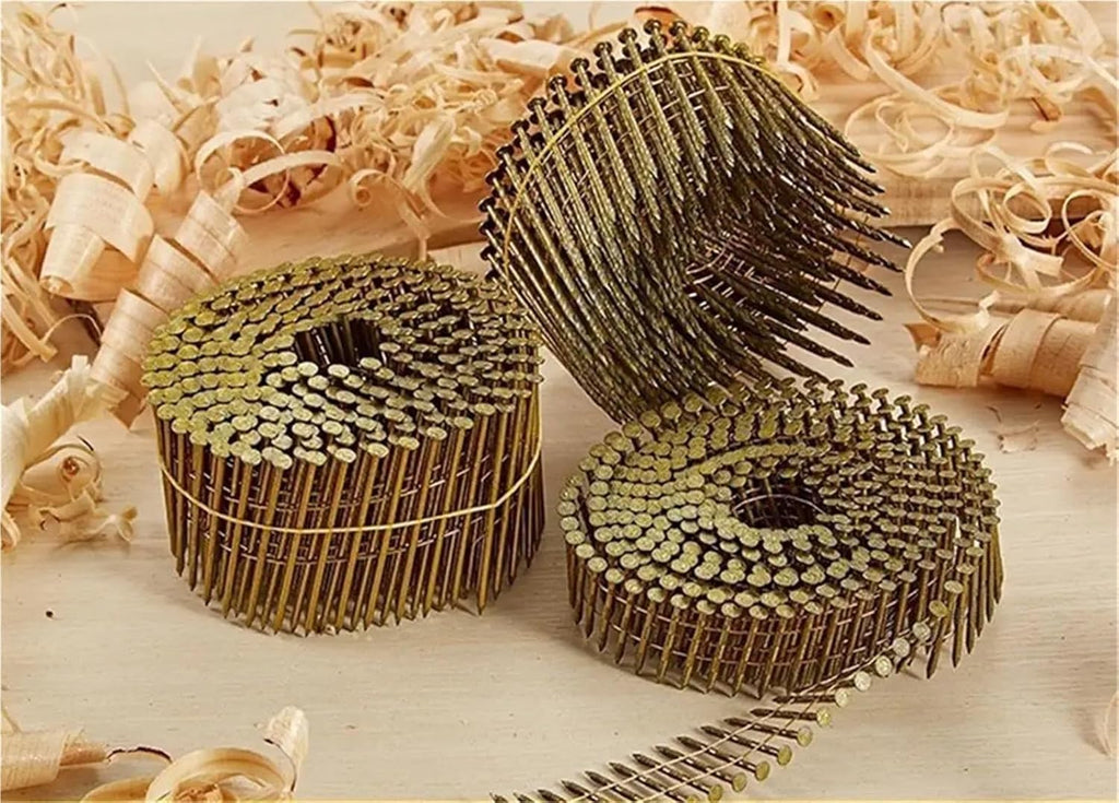 Roofing Nails 1roll*9000pcs Thread Nail Coil Nails Pallet Nailer Pneumatic Wooden Pallets Roofing