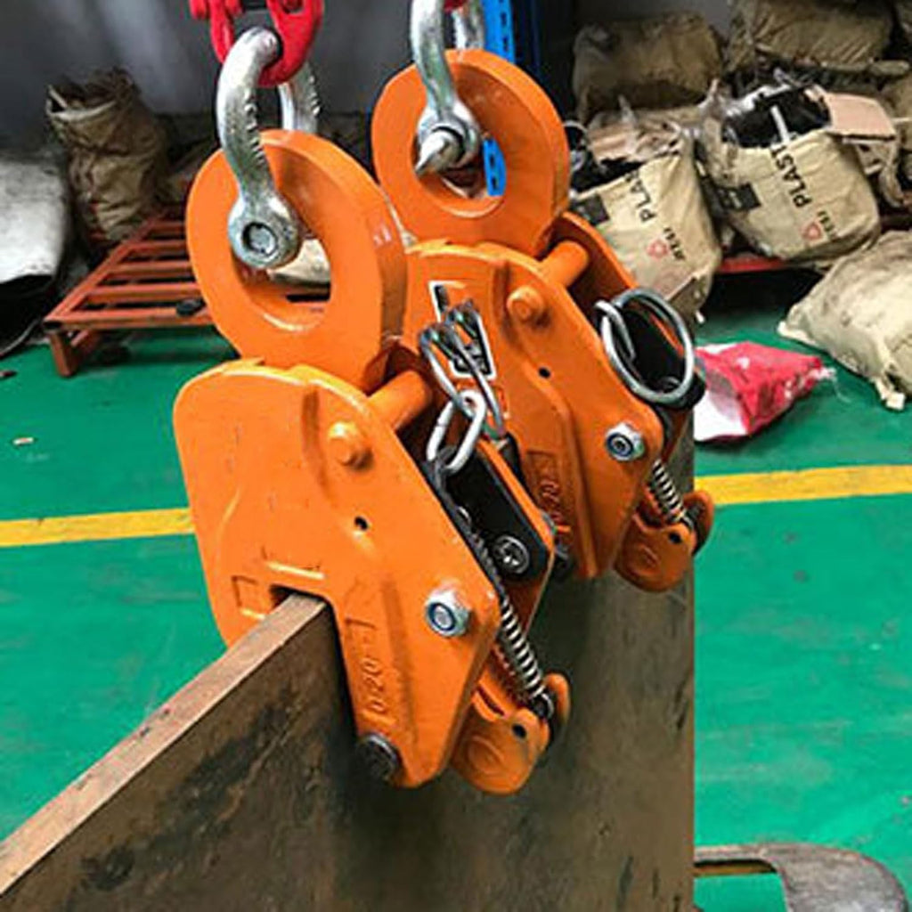 1T Vertical Steel Plate Clamp - Heavy Duty Lifting Tool for Industrial Use, Girder & Curb Clamp, Versatile Plate Stone Lifting Tongs, Reliable Spreader for Safe Handling
