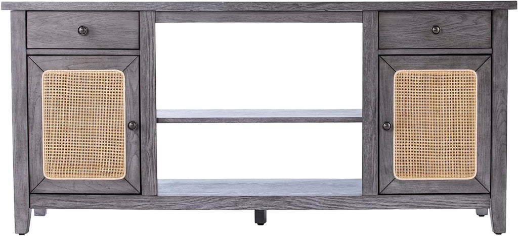 SEI FURNITURE Edderton TV Media Stand with Storage, Gray