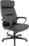 STAPLES Rutherford Ergonomic Manager & Executive Office Chair, High Back Swivel, Adjustable Height, Luxura Faux Leather, Black