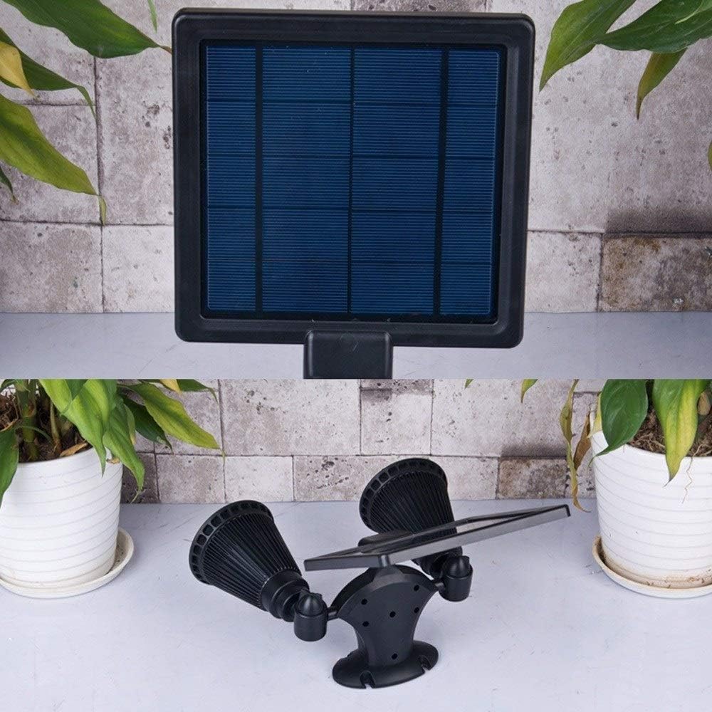 Wall Mounted Light 360° Rotation Solar Exterior Wall Spotlights Outdoor Waterproof IP55 Garden Lawn Table Lamp Lantern American 2-light Landscape Patio Terrace Decoration Lighitng Fixture Readin