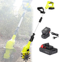 Electric Garden Rotavator, Cordless Tiller Cultivator with 2×4000mah Battery and Charger, 10.5cm Tilling Width, 25cm Working Depth for Soil Cultivation