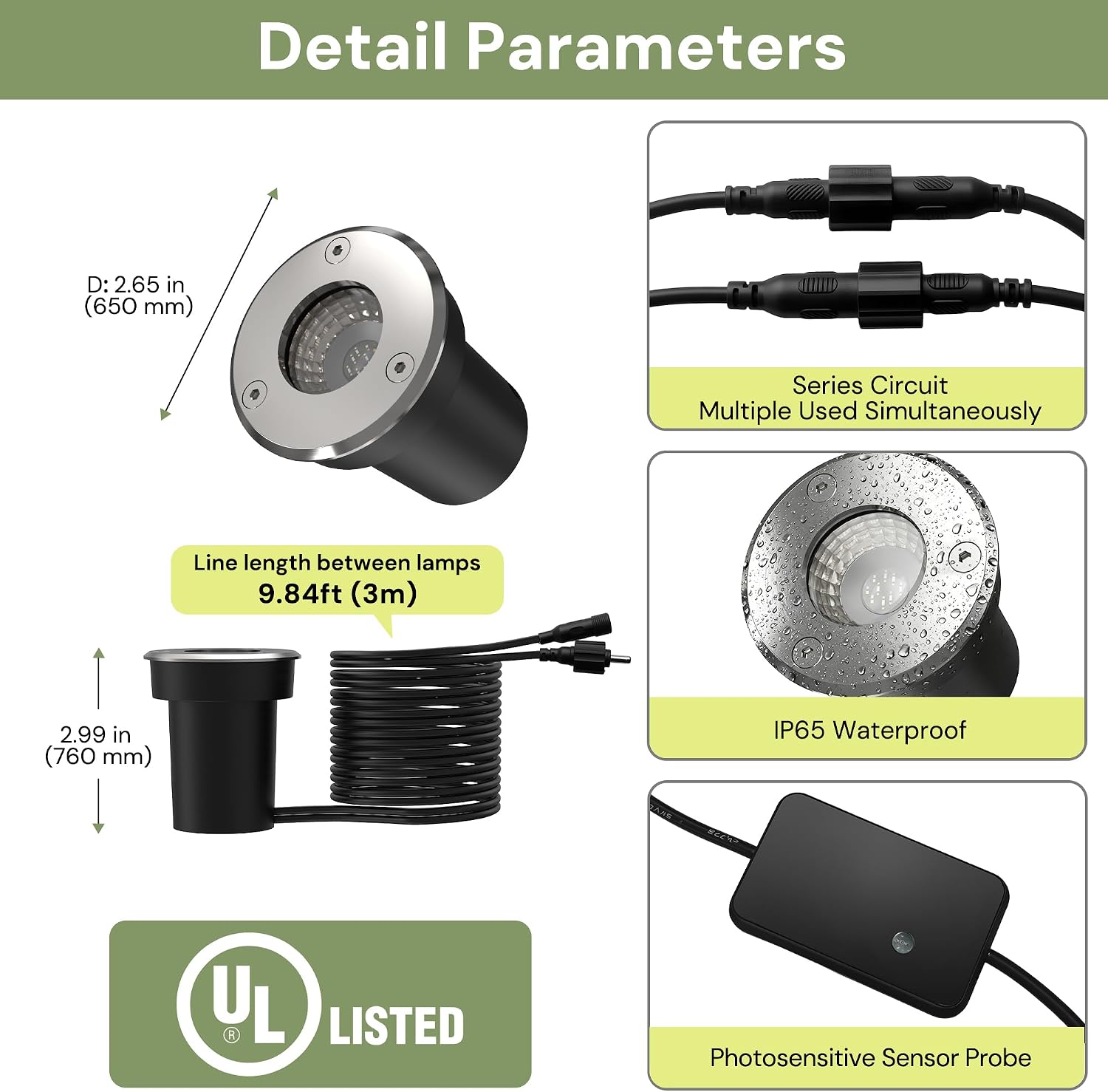 L LOHAS LED RGB Dusk to Dawn Low Voltage Pathway Lights & Spotlight