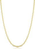 14k Yellow Gold Filled 3 mm Parallel Cable Link Chain Necklace for Women (16, 18, 20, 24 or 30 inch)