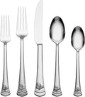 Lenox Silverware Set, Butterfly Meadow II Mirror 65-Piece Flatware Set, Service For 12, 18/10 Stainless Steel, Dishwasher Safe, Cutlery Sets, Utensils Sets, Knives Spoons & Forks (Silver, 65 Pieces)