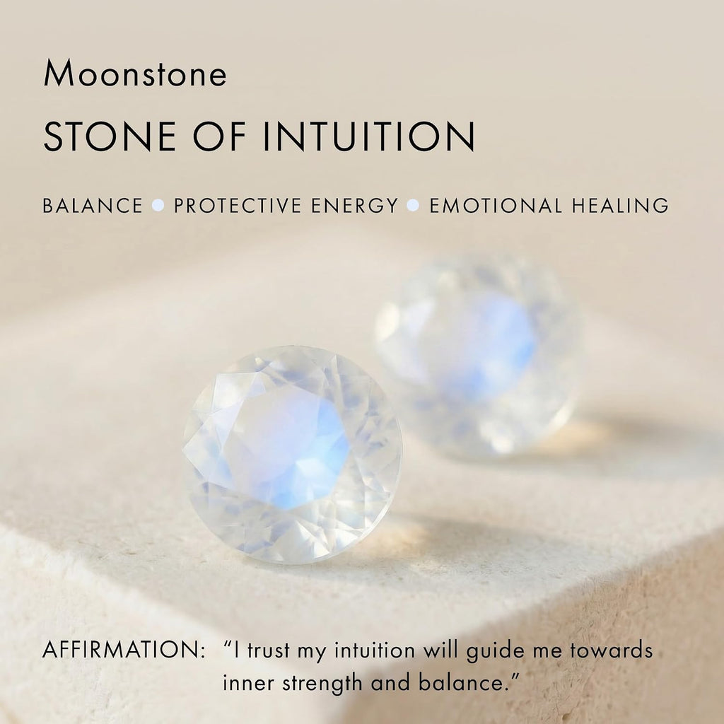 Moon Magic Moonstone Zodiac Necklaces for Women | Constellation Necklace 925 Sterling Silver | 18k Rose and Yellow Gold Zodiac Sign Pendants | Authentic Real Dainty Moon Stone Jewelry for Women