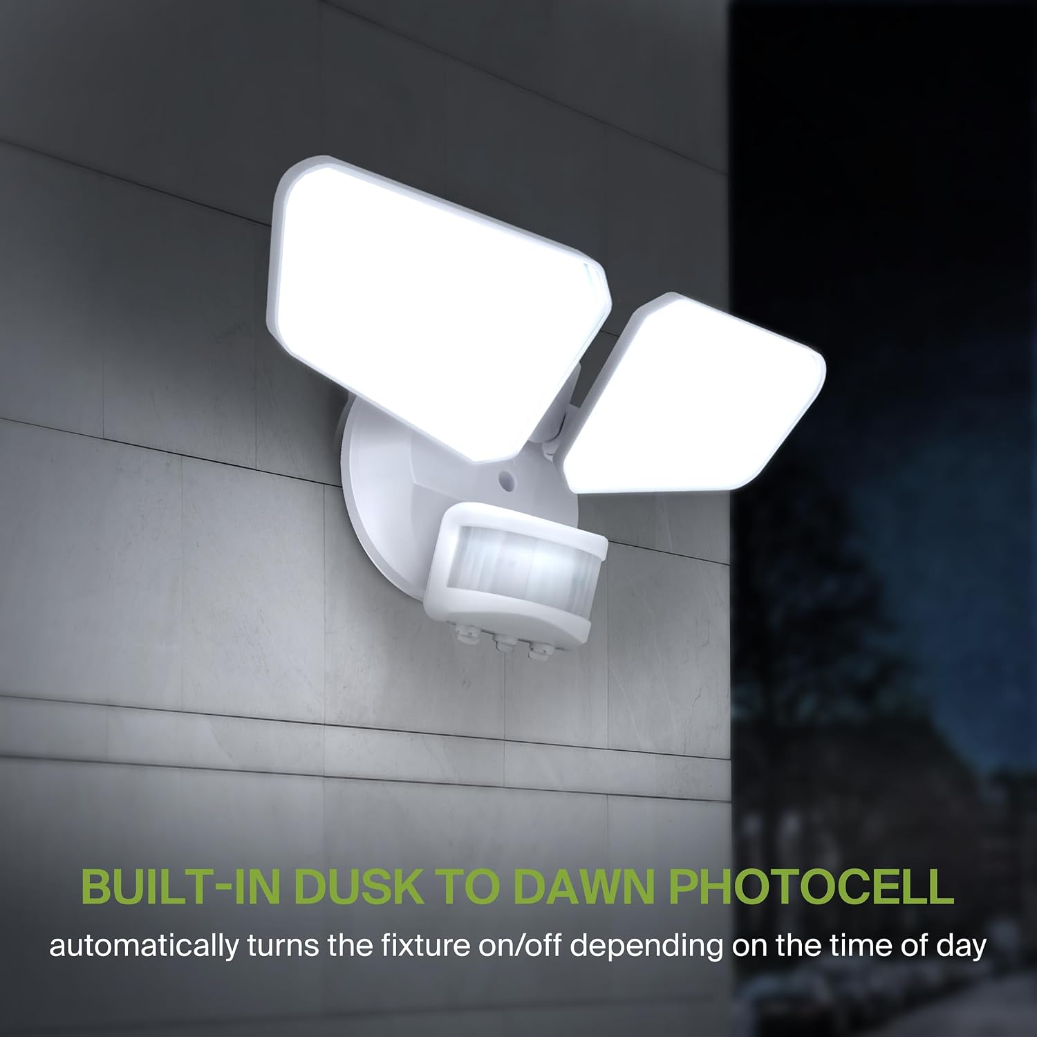 ASD LED Motion Sensor Outdoor Lights, 20W 5 CCT Flood Lights Outdoor, Dusk to Dawn Motion Lights for Outside with Photocell, Wired Security Lighting for Porch, House, Garage, UL DLC, White, 8 Pack