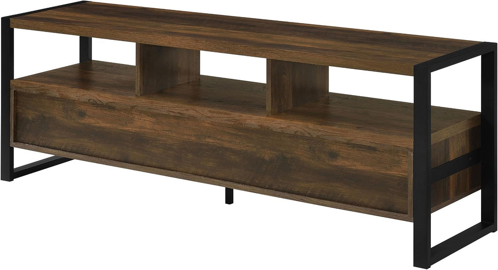 Coaster Home Furnishings - James - Engineered Wood - 60-Inch 3-Drawer TV Stand and Black Metal Finish - Living Room - Dark Pine - 704282