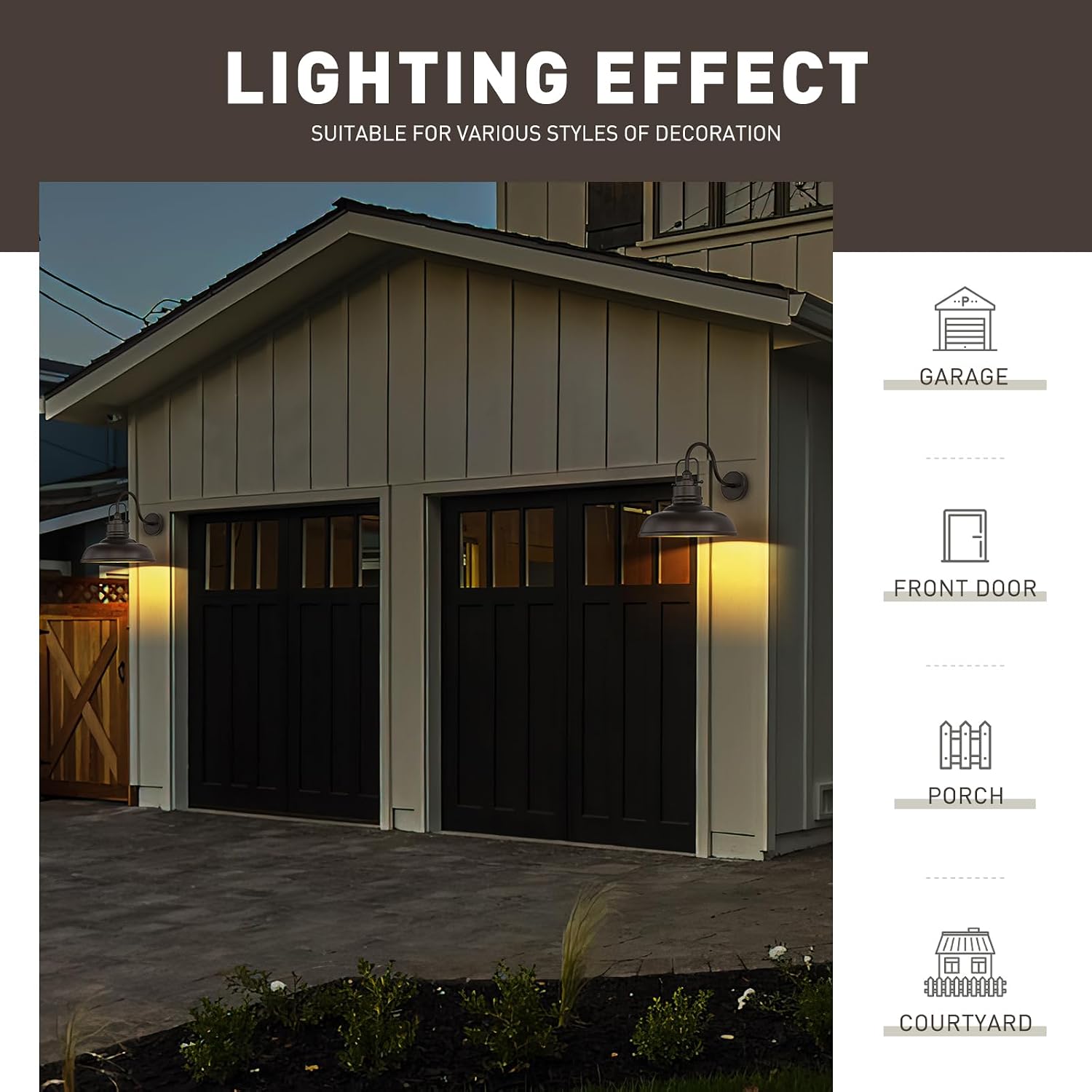 zeyu 18 Inch Barn Light, Farmhouse Outdoor Sconces Wall Lighting, Outdoor Barn Light for Garden Garage, Oil Rubbed Bronze Finish, 016-1BL ORB