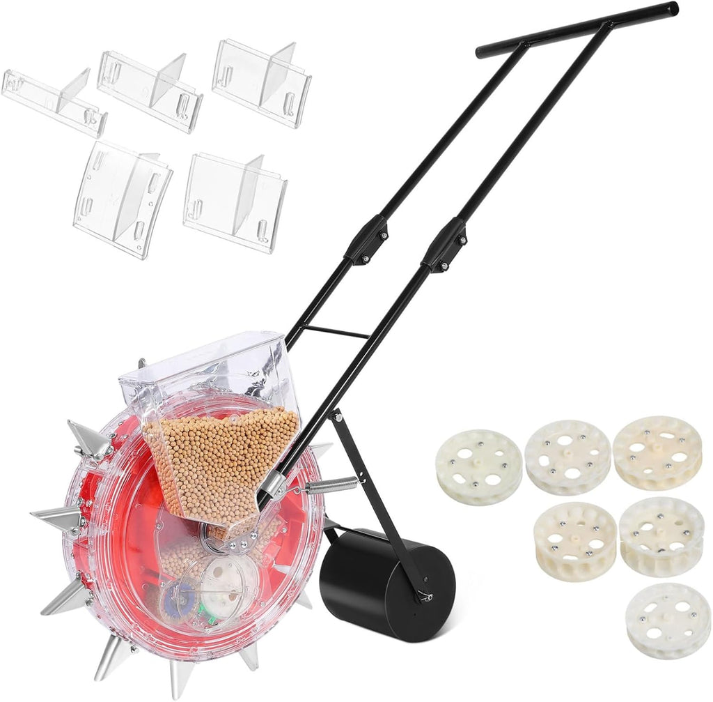 Toddmomy Hand-Push Planter Precision Roller Multi-Function Garden Tool for Sowing and Fertilizing Efficient Manual Rolling for Corn and Vegetables