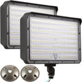 Dusk to Dawn 150W Outdoor LED Flood Light with 1/2' Knuckle Mount (Plate Included), 5000K 21000LM 100-277V, ETL Waterproof LED Security Flood Lighting for Sign/Flagpole/Tree/Yards/Advertising Boards