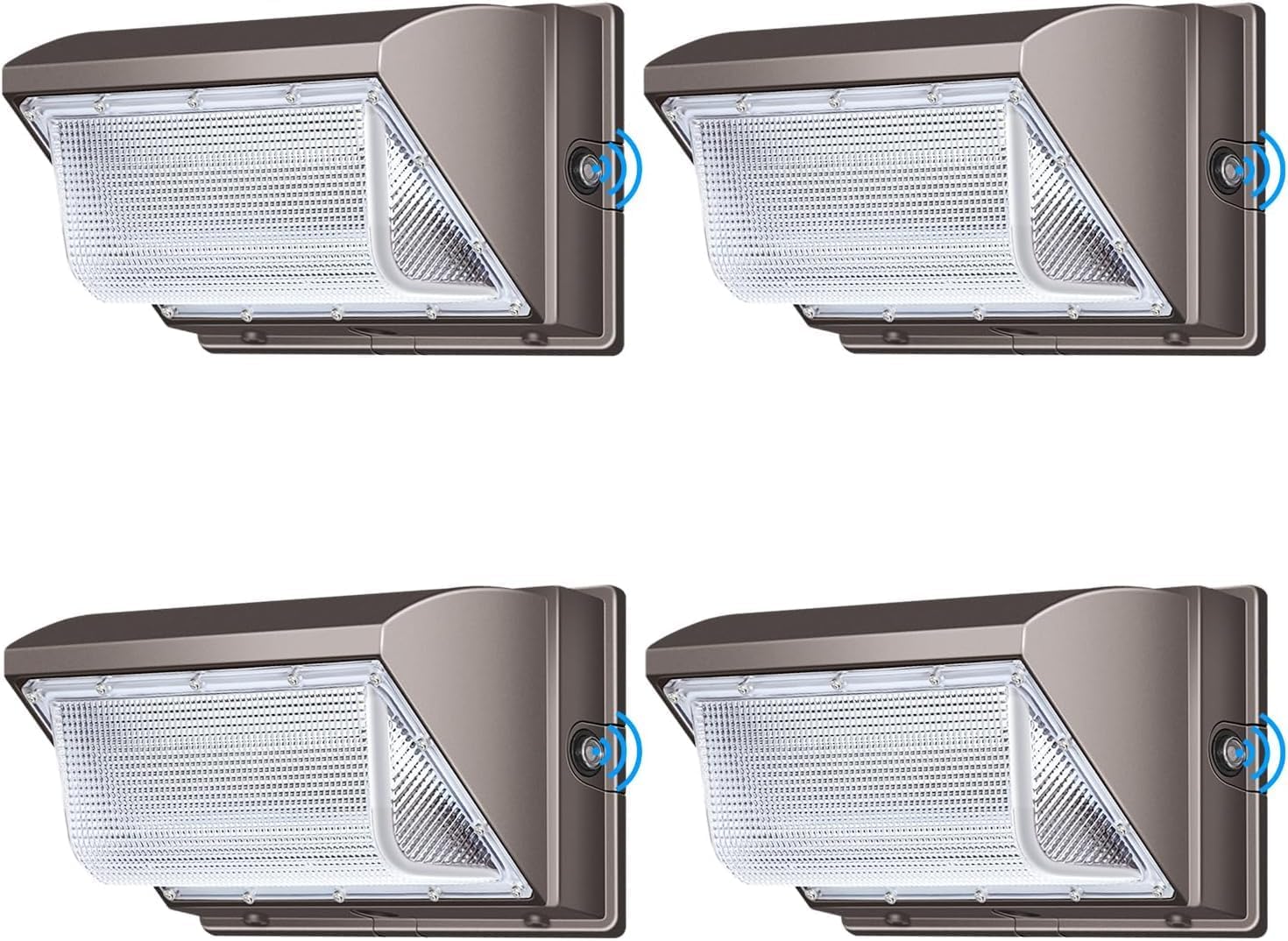 ledmo LED 120W Wall Pack Light with Photocell, Dusk to Dawn Outdoor Commercial Security Lighting, 5000K IP65 Waterproof 15840LM 4 Pack