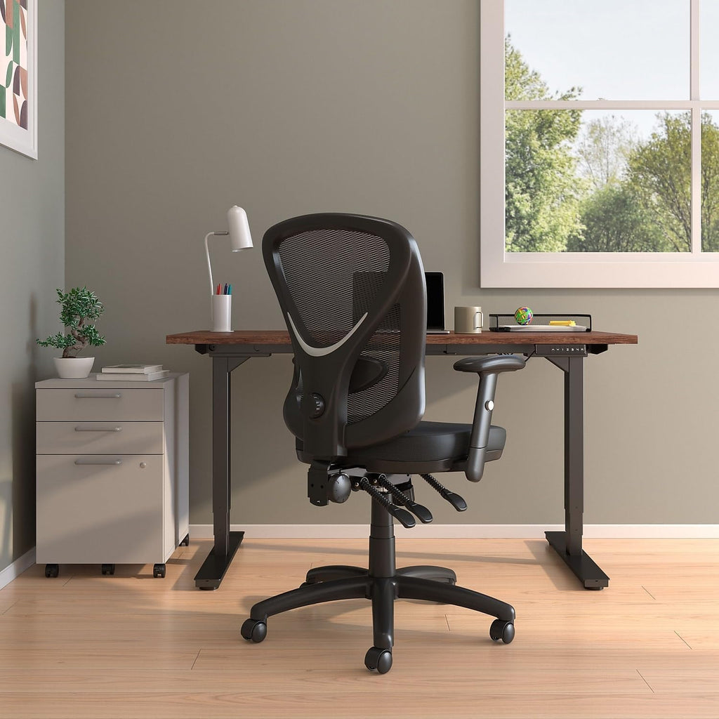 Staples Carder Ergonomic Task Chair, Mesh, Ergonomic, Lumbar Support, Adjustable Height, Black