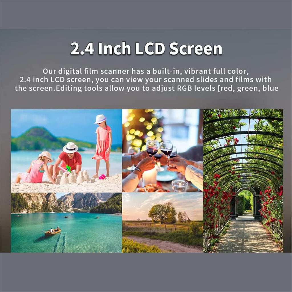 Digital Film & Slide Scanner, 22MP All-in-1 Film & Slide Scanner, Digital Film Scanner, Film and Slide Scanner Convert 135 Film/35mm Slide /110Film